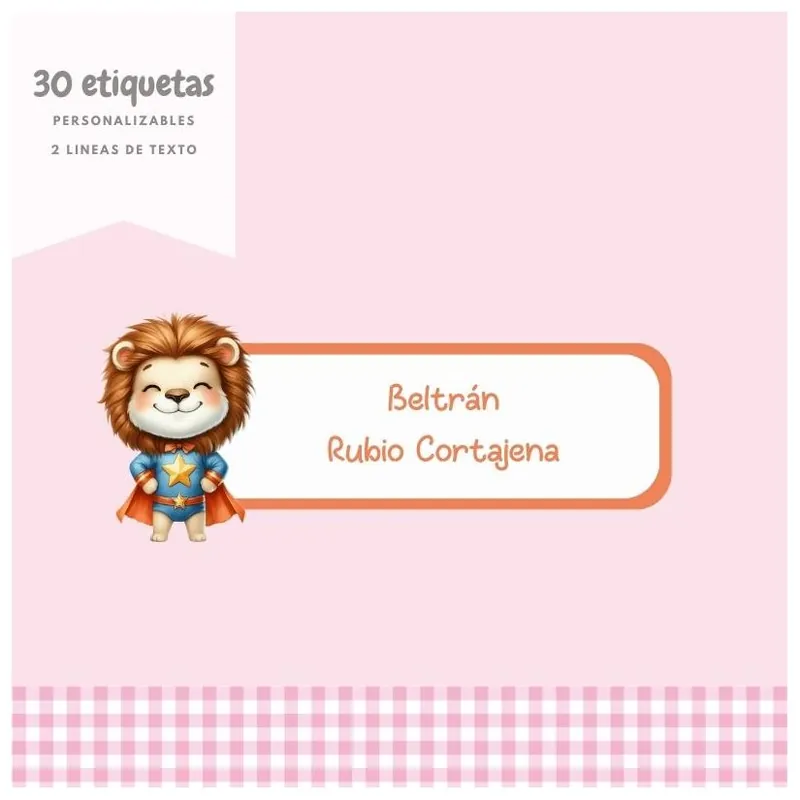 Compra Ahora 30 ETIQUETAS DTF NOMBRE PERSONALIZABLE 034