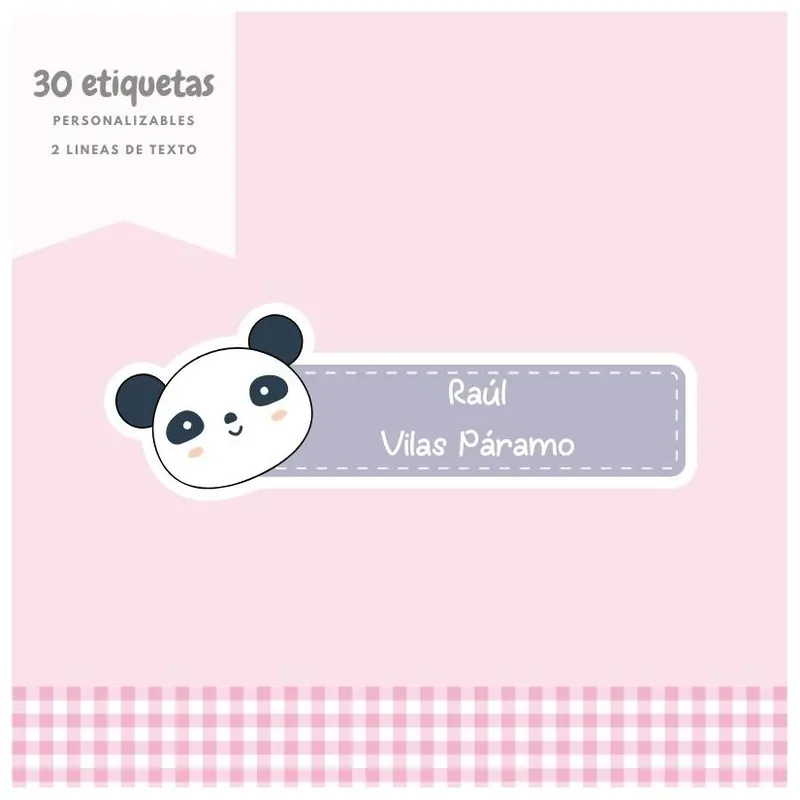 Alta Calidad 30 ETIQUETAS DTF NOMBRE PERSONALIZABLE 010