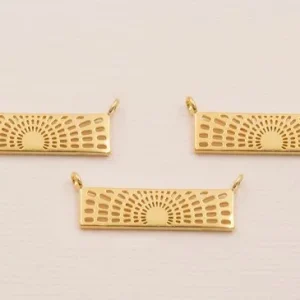 Colgante Sol labarado 24-3 Baño ORO 3M 24K Garantía De Devolución De Dinero