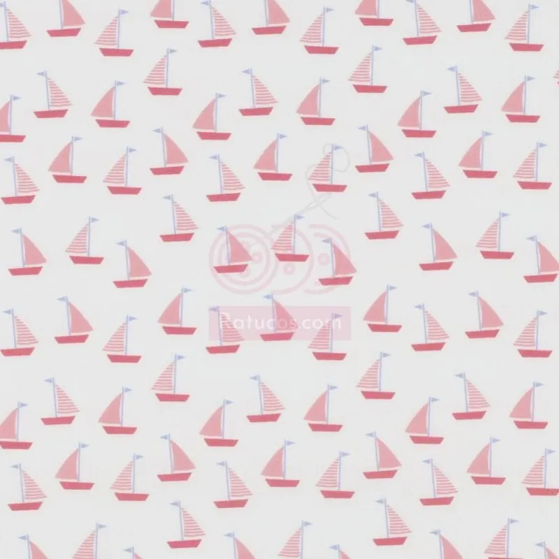 Últimas Unidades POPELIN BARCOS VELEROS ROSA