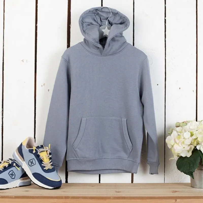 SUDADERA KIDS CANGURO AZUL CAPUCHA Mejor Calidad