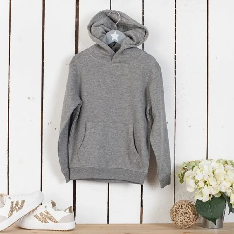 SUDADERA KIDS CANGURO GRIS M CAPUCHA Precio Económico