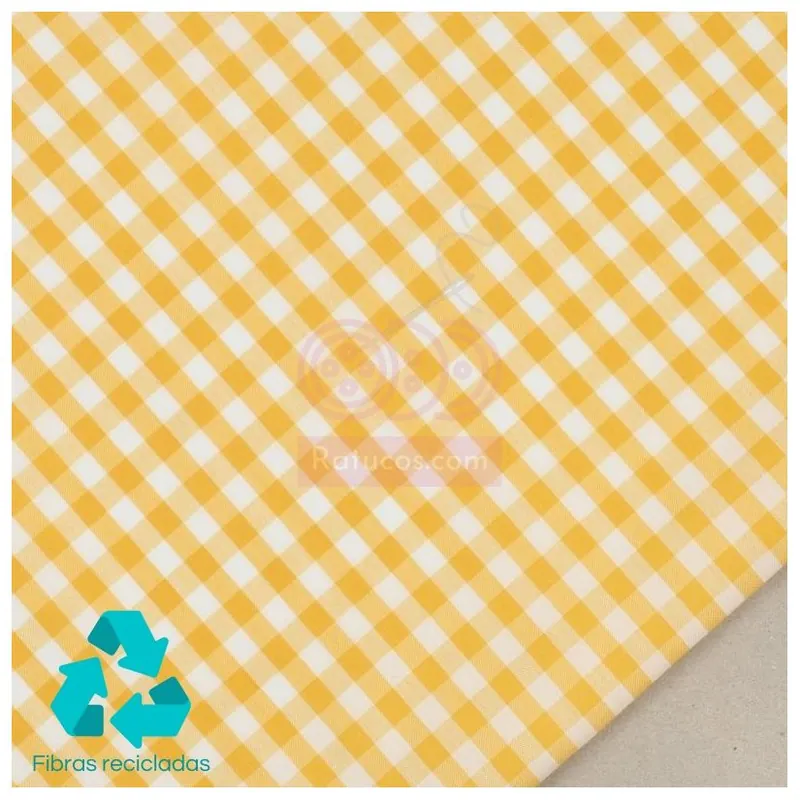 VICHY COLEGIAL 1cm AMARILLO Devolución Gratuita