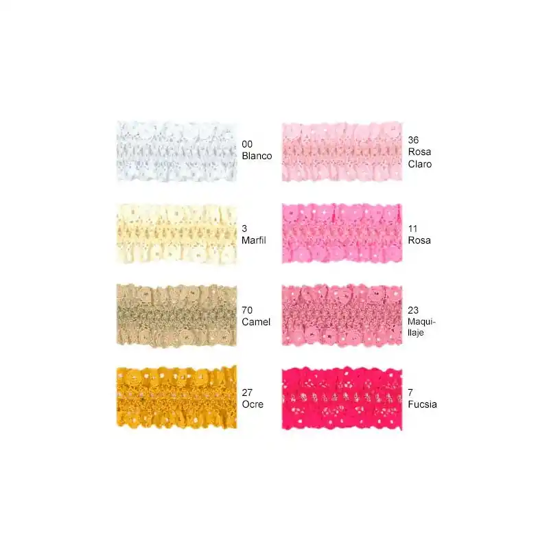 PUNTILLA ELASTICA 70065 (Metros) FRUNCIDA Descuento