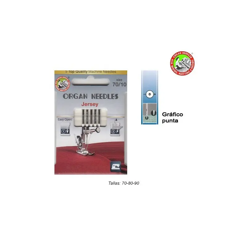 AGUJA MAQUINA ORGAN JERSEY (Blister 5 uds) Compra Ahora