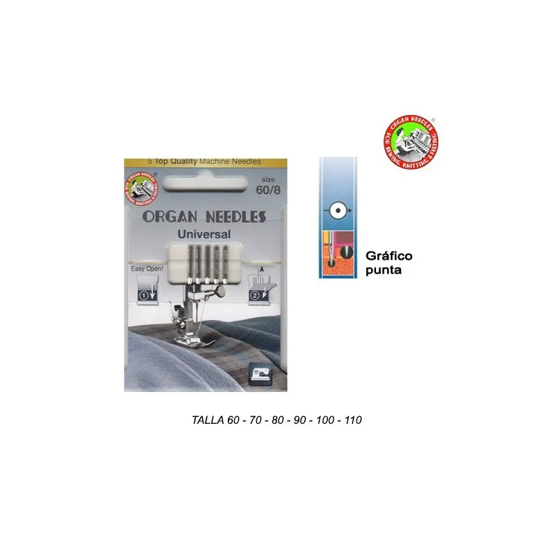 Precio Bajo AGUJA MAQUINA UNIVERSAL (Blister 5 uds)