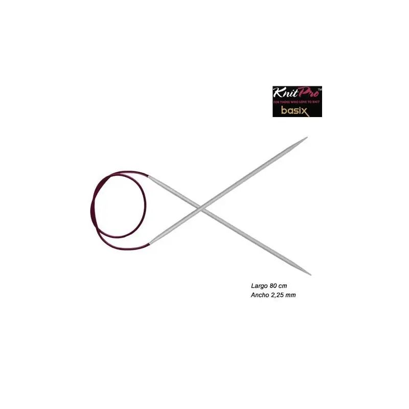 Precio Reducido AGUJA CIRCULAR KNITPRO BASIX 45375 80cm2,25mm(Par)