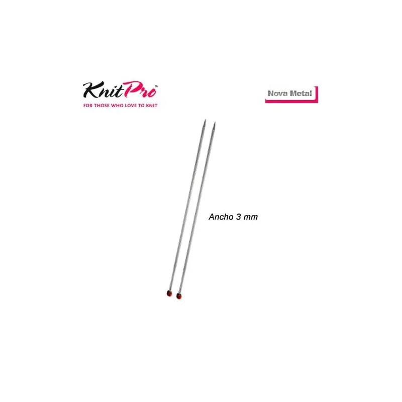 AGUJA TRICOTAR 10252 METAL NOVA 3mm (Par) Favorito De Clientes