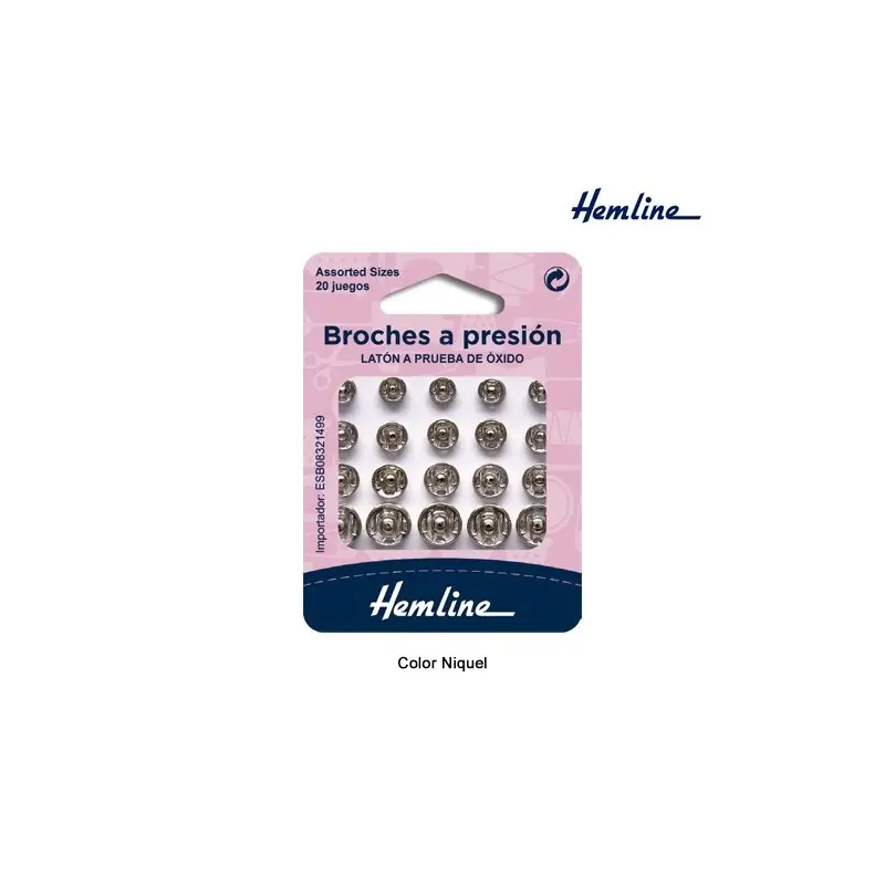 BROCHE PRESION H420.99 (Blister 20 juegos) Súper Precio