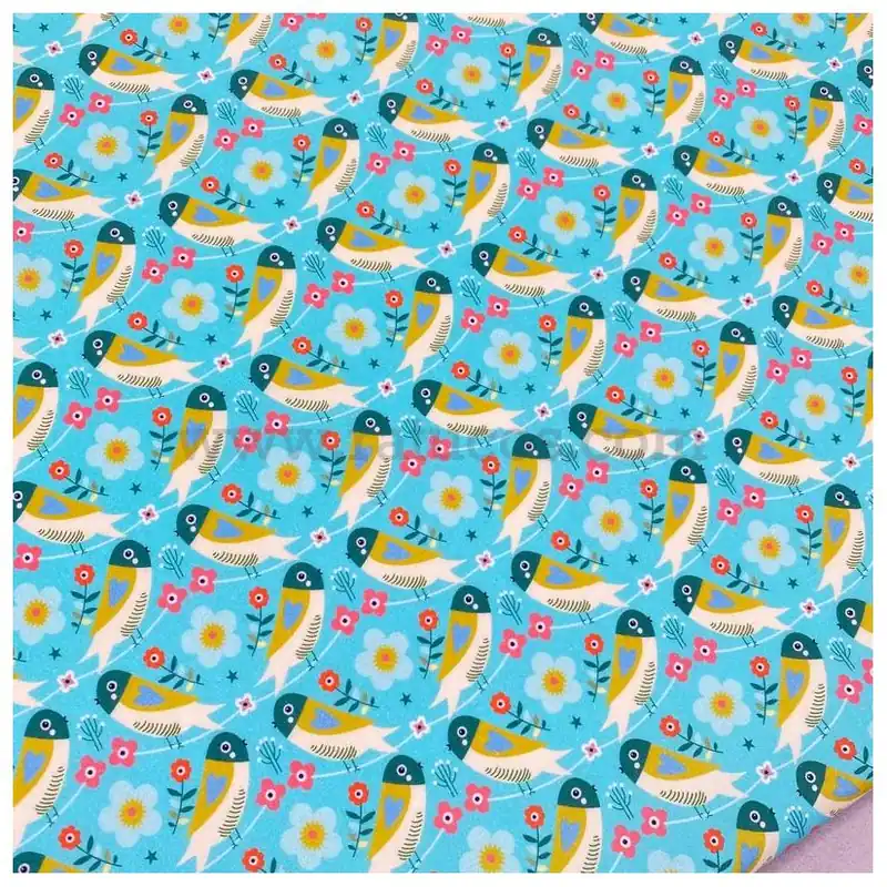 Precio Rebajado POPELIN PAJAROS Y FLORES