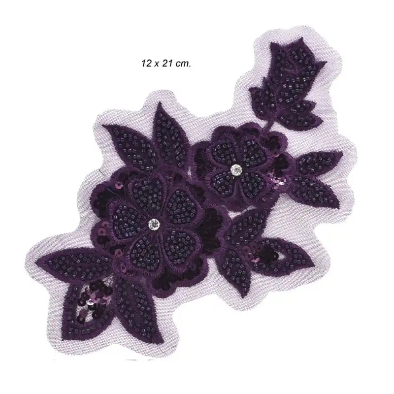 APLICACION FLOR BORDADA 139801 (Unidad) Directo De Fábrica