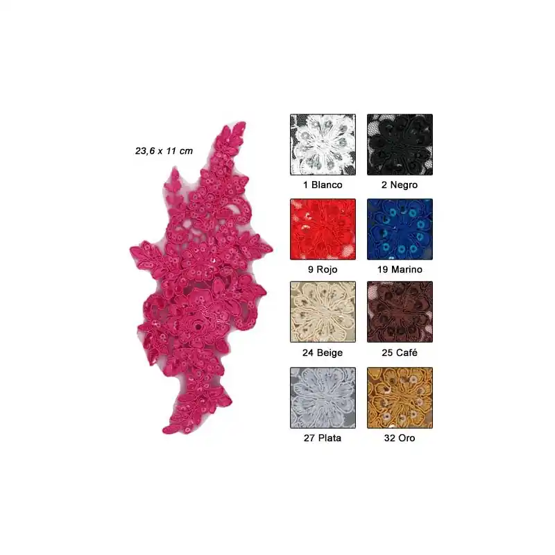 Devolución Gratuita APLICACION FLOR BORDADA 654053 (Unidad)