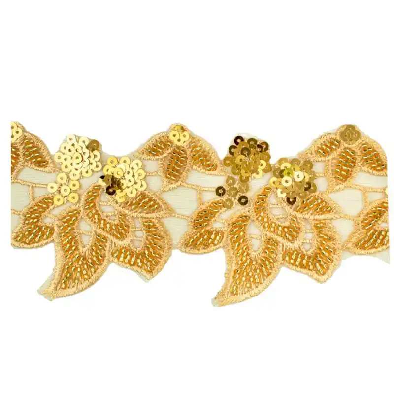 Galón Bordado de Lentejuelas ancho Mejor Calidad