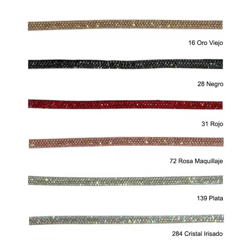 CORDON PLANO STRASS 7494 (Metros) Directo De Fábrica