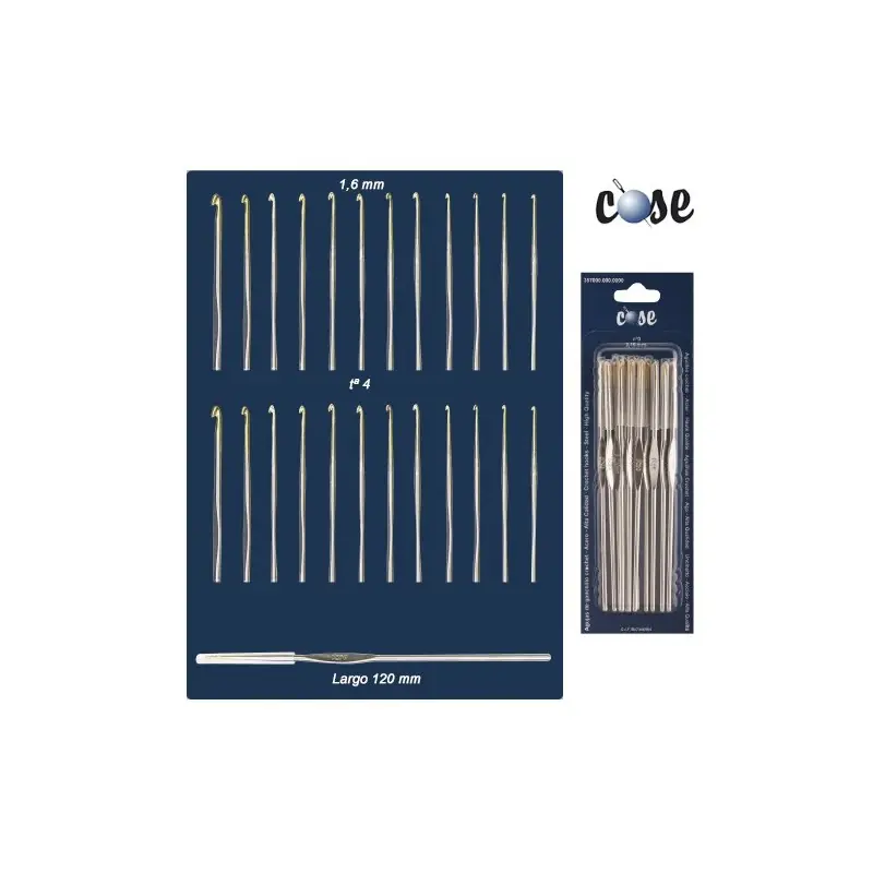 Pago Seguro AGUJA CROCHET 357000.004 (Blister 12 uds)Tª4