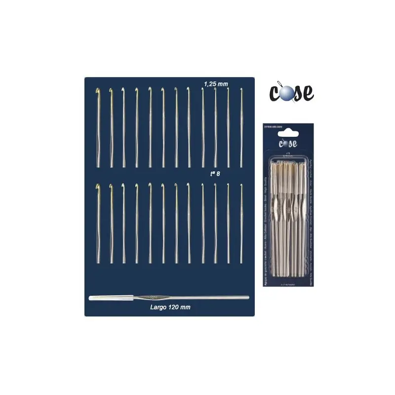 AGUJA CROCHET 357000.008 (Blister 12 uds)Tª8 Compra Hoy