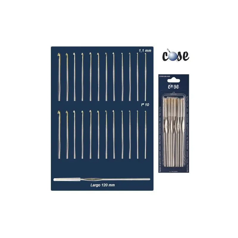 Mejor Calidad AGUJA CROCHET 357000.010 (Blister12 uds)Tª10