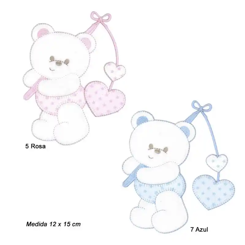 Aplicación Infantil Bordada Osito 5 Mejor Precio