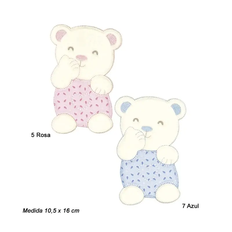 Marca Reconocida Aplicación Infantil Bordada Osito 4
