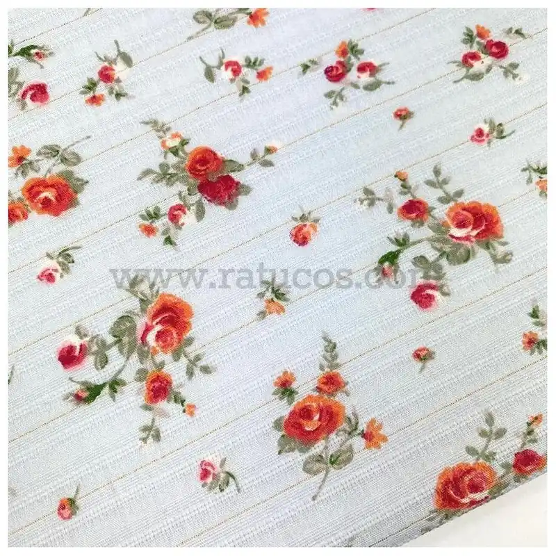 FANTASIA LUREX FLORES BOUQUET CORAL Liquidación