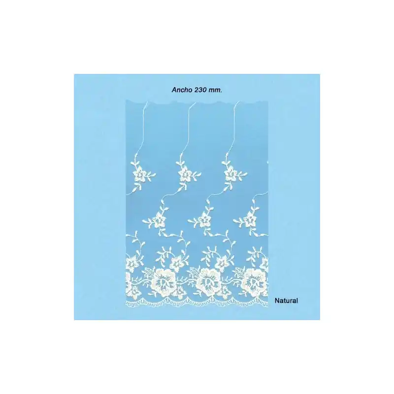 BORDADO TUL 8TB0235 (Pza 9 metros) 230mm Comprar En Línea