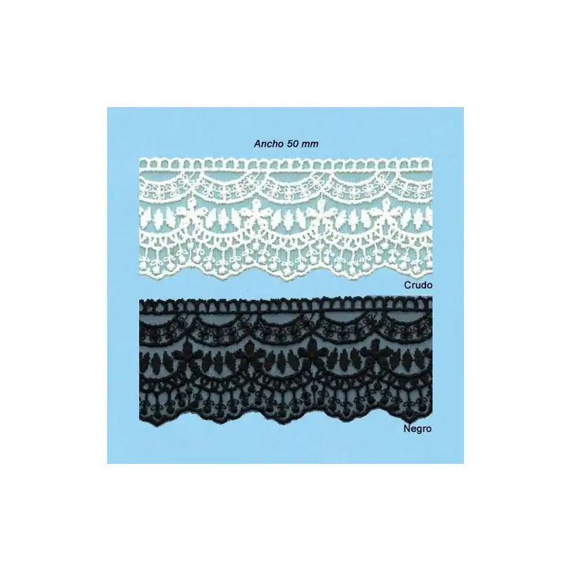 BORDADO TUL 4TB0240 (Pza 9 metros) 50mm Garantía De Devolución De Dinero