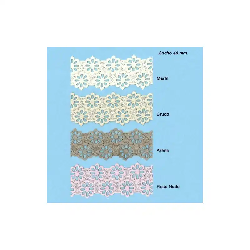 Ordena Ya BORDADO GUIPUIR 4G115 (Pza 9 metros) ENTREDOS 40mm