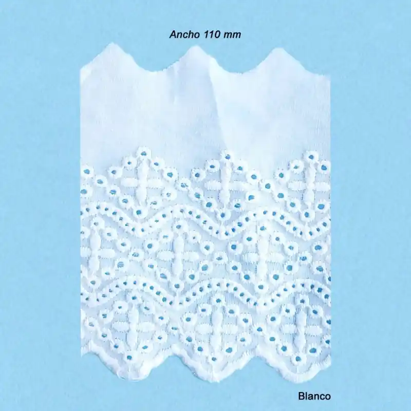 Promoción Exclusiva Bordado batista 110mm ancho