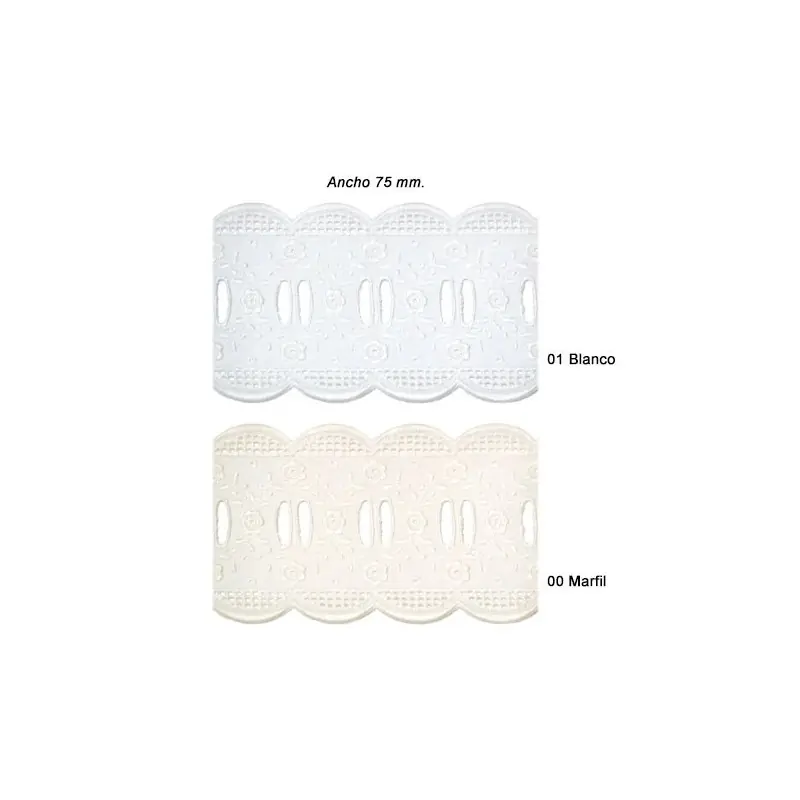 Moderno BORDADO 6439 (Metros) ENTREDOS PASACINTAS