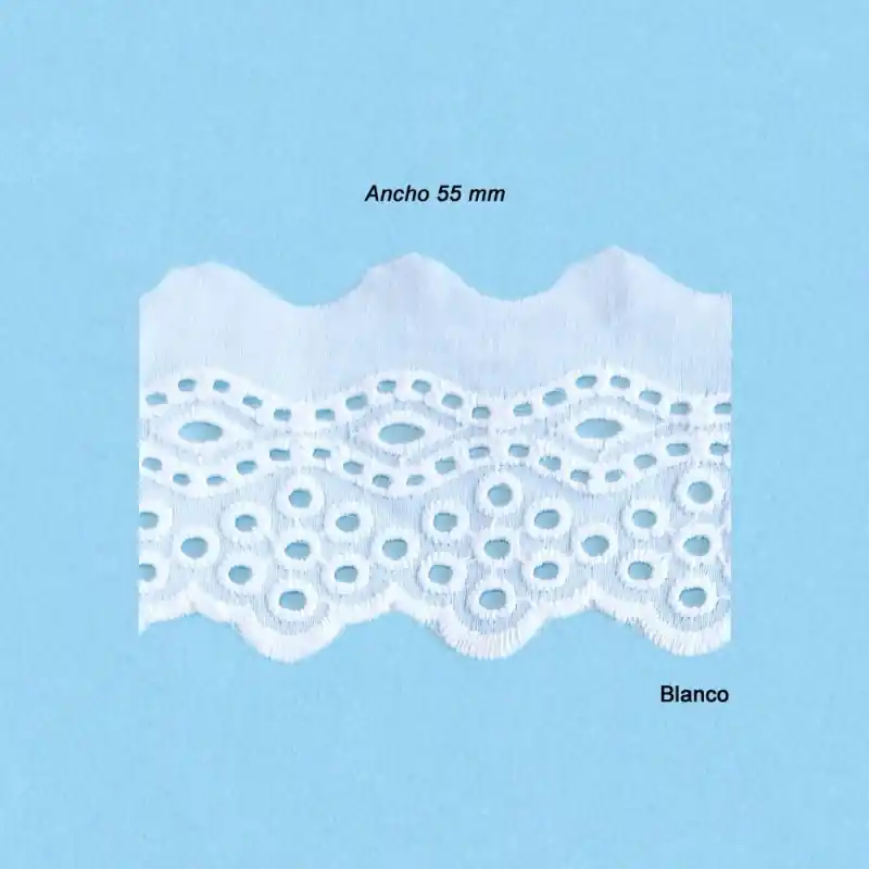 Bordado batista 55mm Precio De Oferta