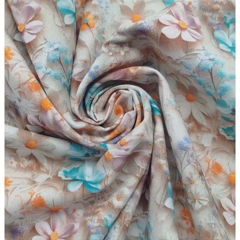 Algodón Three Dimensional Flowers Oferta Flash