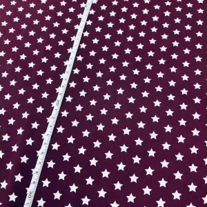 Algodón Patchwork Estrellas Granate Envío Exprés