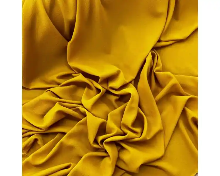 Envío Inmediato Crepe Elástico Liso Texture Mostaza