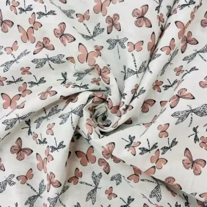 Algodón Mariposas Blush No Te Lo Pierdas