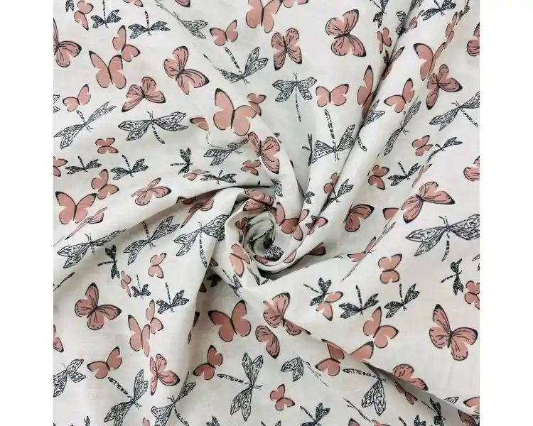 Algodón Mariposas Blush No Te Lo Pierdas