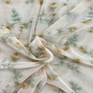 Tul Estampado Elástico Floral Compra Ahora