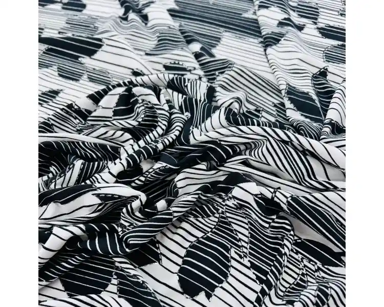 Premium Lycra Con Lurex Flower