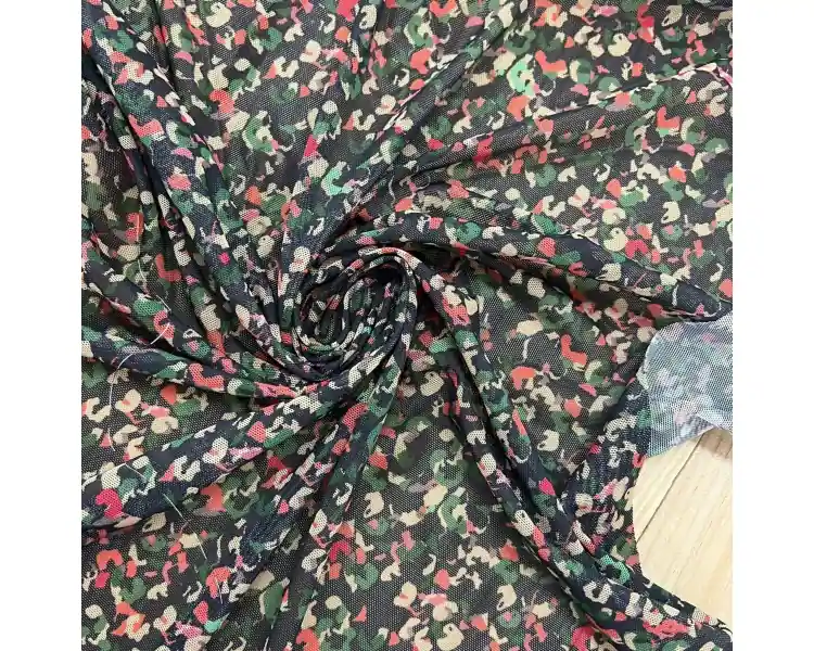 Nuevo Modelo Tul Elástico Camuflaje