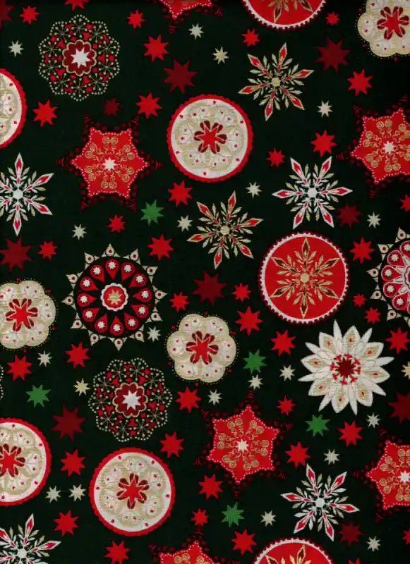 NAVIDAD FONDO VERDE ROSETONES DORADOS Hecho A Mano