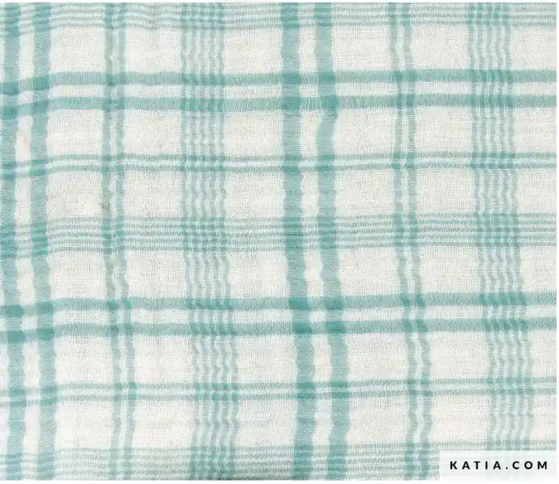 Promoción KATIA DOBLE GASA TARTAN VERDE MAR