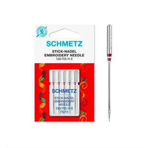 Aguja Para Bordar Schmetz 130/705 H-E 75/11 Solo Por Tiempo Limitado