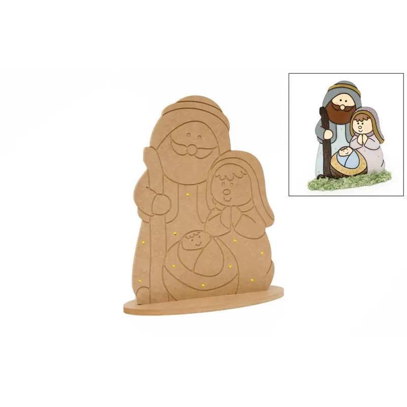 Exclusivo Belén con led 30X41.2X1.2cm con base 34X12X1.2