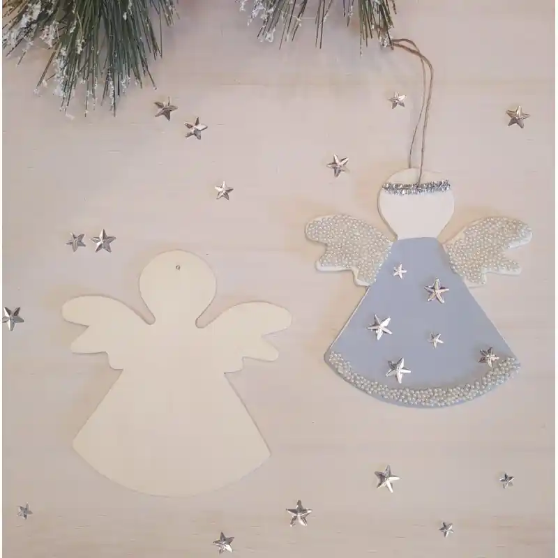 Últimas Unidades Set de 6 ángeles silueta de madera