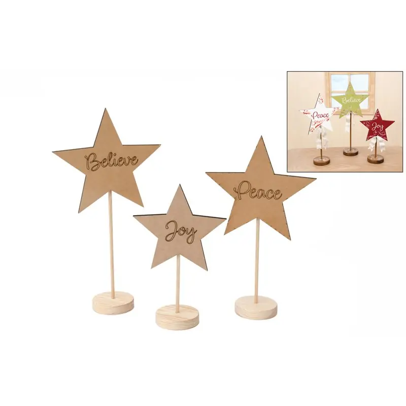 Económico Set de 3 estrellas 29.5-41-45.5XD.20X.