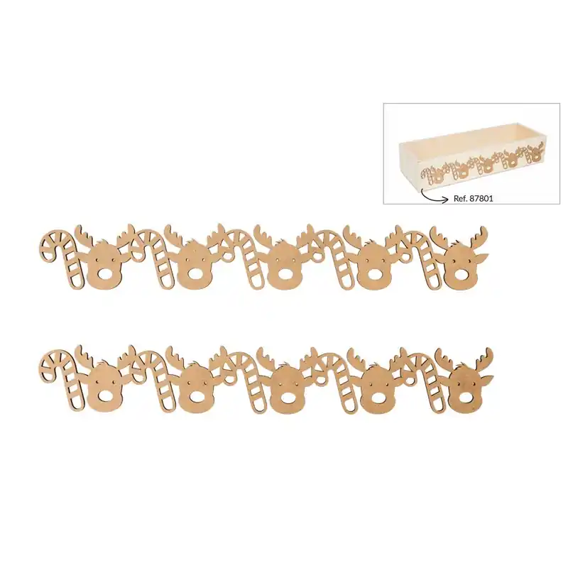 Liquidación Set de 2 guirnaldas reno 45.3X6.7X0.3cm