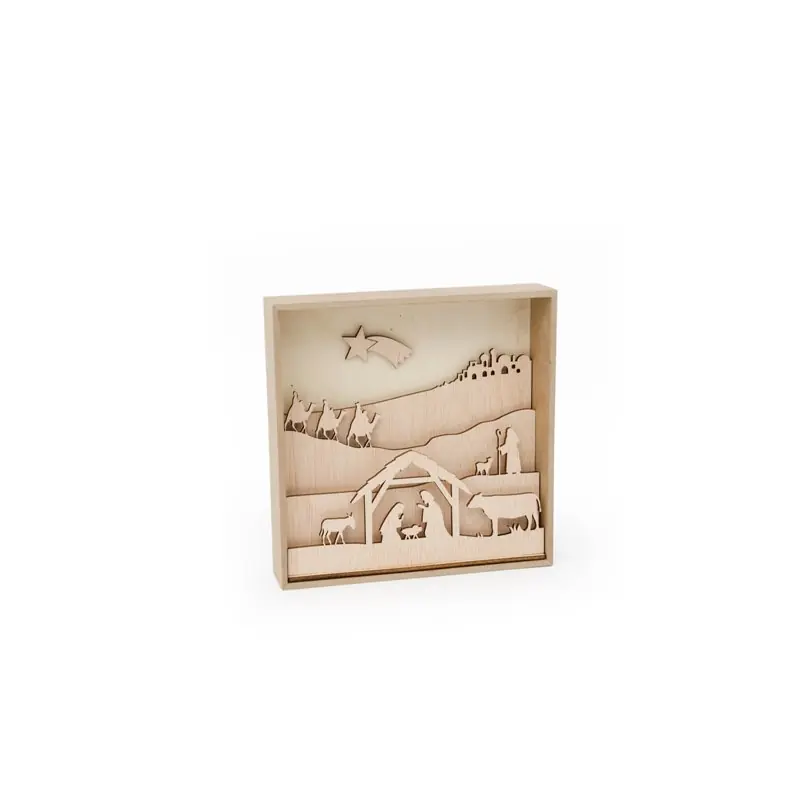 Cuadro 20X20X4.5X0.9cm con Belén Precio Económico