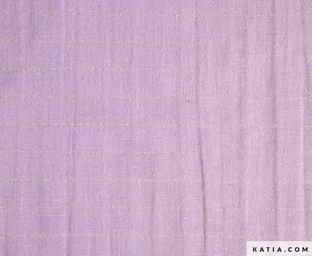 Promoción KATIA MUSELINA LILA CON HILO DORADO
