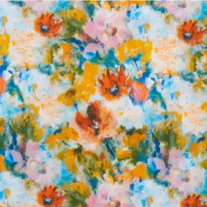 VOILE FLORES ABSTRACTO Súper Precio