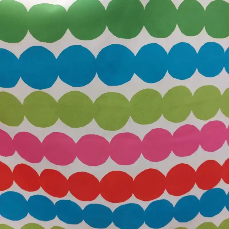 TROZO CRETONA SATINADA CIRCULOS COLORES 50cm Premium