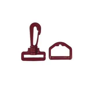 Precio Económico MOSQUETON Y ANILLA 60x32 MM GRANATE